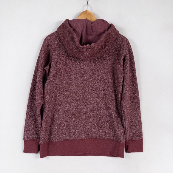 TenTree Hoodie Sweatshirt Womens Small Burgundy Heather Organic Cotton Eco Soft - Picture 3 of 9
